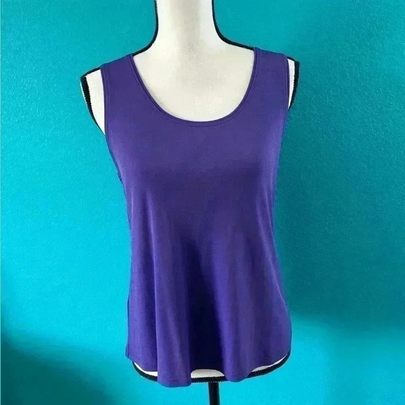New with tags Eileen fisher purple violet scoop neck tank top in size small - Picture 1 of 5